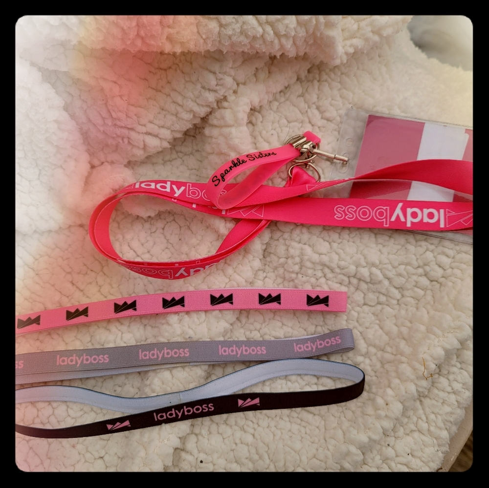 Lady boss headband and lanyard bundle
